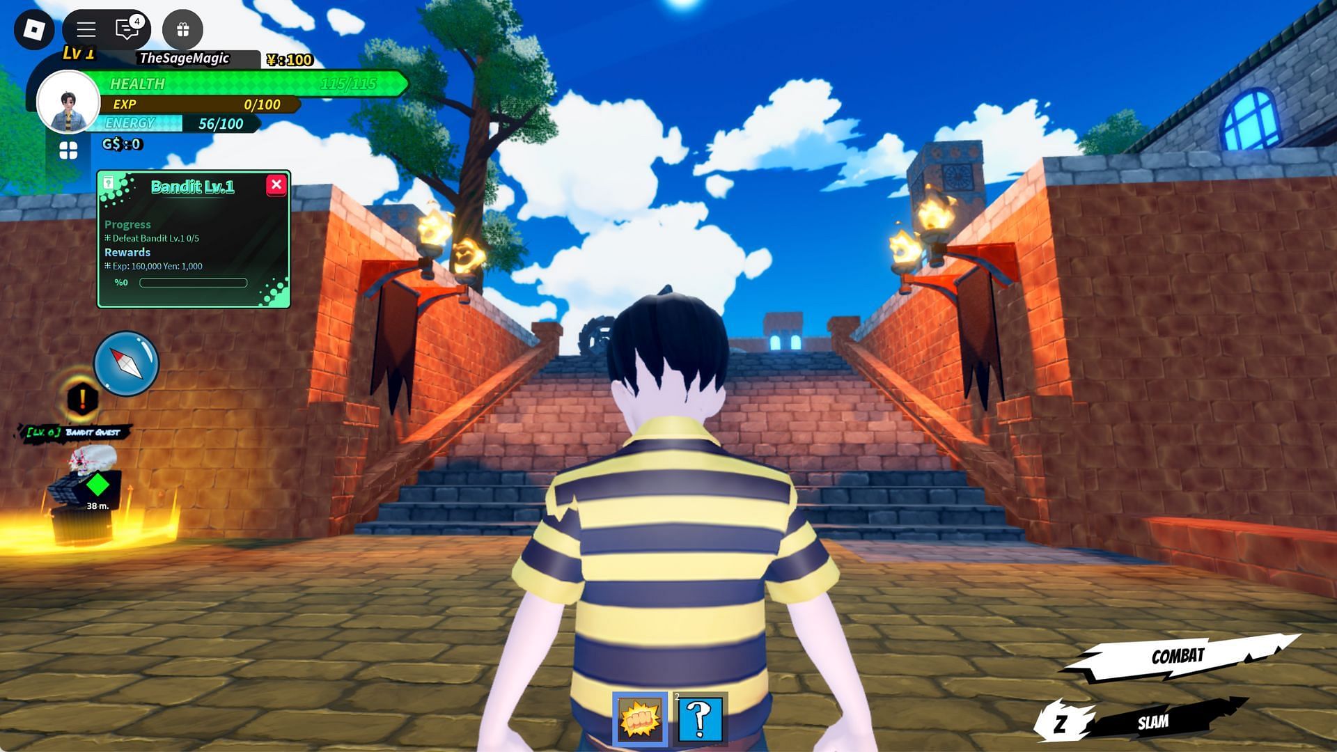 Start the fighting journey (Image via Roblox)